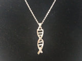 DNA Double-Helix Pendant Necklace & Earrings