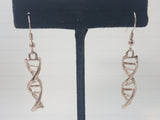 DNA Double-Helix Pendant Necklace & Earrings