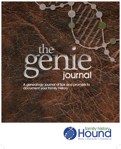 The Genie Journal  Genealogy/DNA Journal (Two Covers To Choose From)