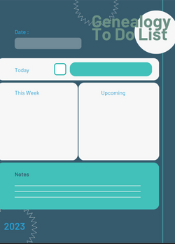 Erasable Genealogy To-Do Checklist