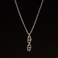 DNA Double-Helix Pendant Necklace