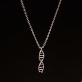 DNA Double-Helix Pendant Necklace