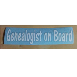 Decal - Genealogist on Board