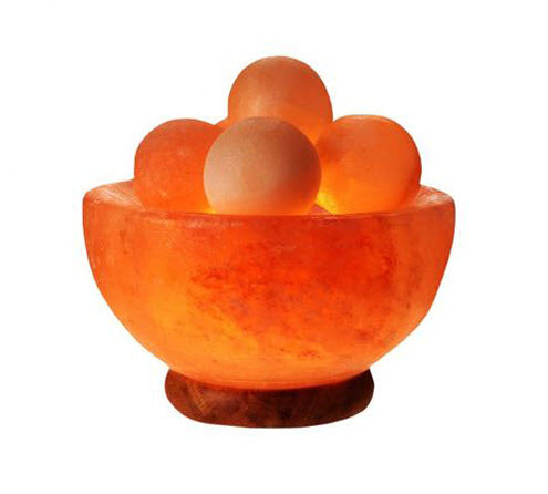 Salt Lamp - Fire Bowl With Massage Balls